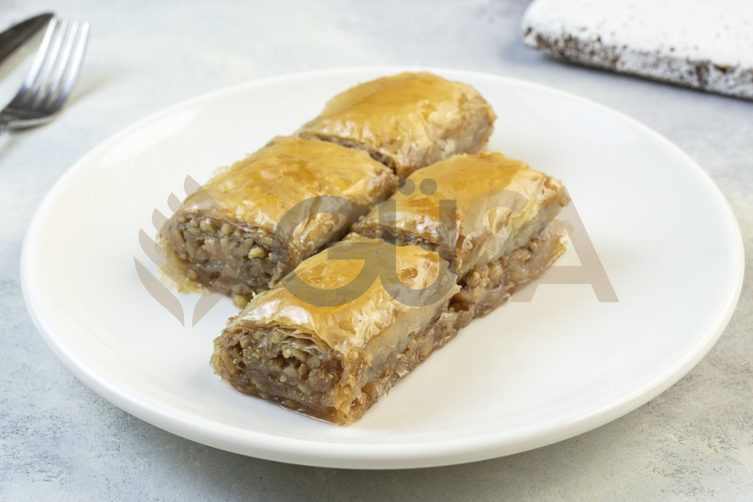 Gaziantep,Baklava,With,Pistachio,,Butter,Butter,,And,Gaziantep,Pistachio.,It